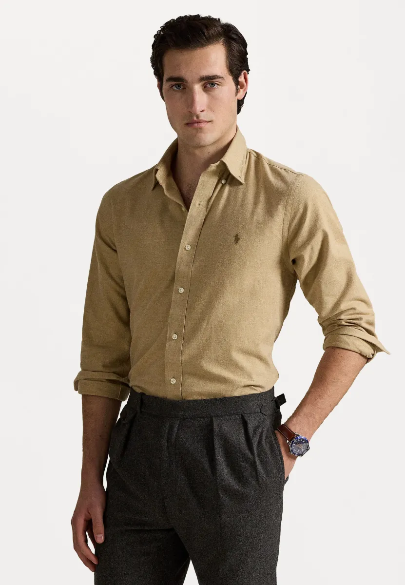 CUSTOM FIT PERFORMANCE TWILL SHIRT - Hemd - warm brown heather