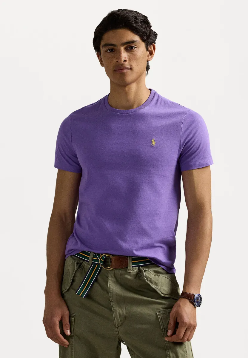 CUSTOM SLIM FIT JERSEY CREWNECK T-SHIRT - T-Shirt basic - spring violet