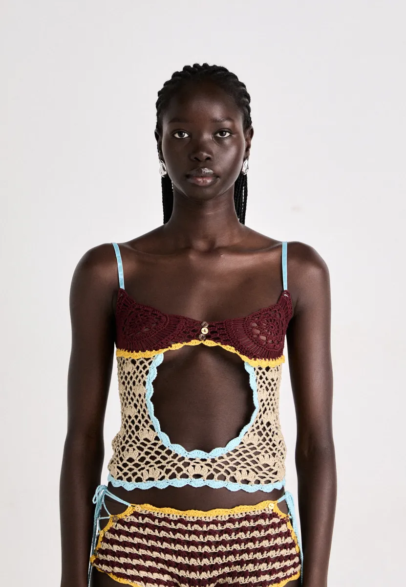 CUT-OUT CROCHET - Top - multi