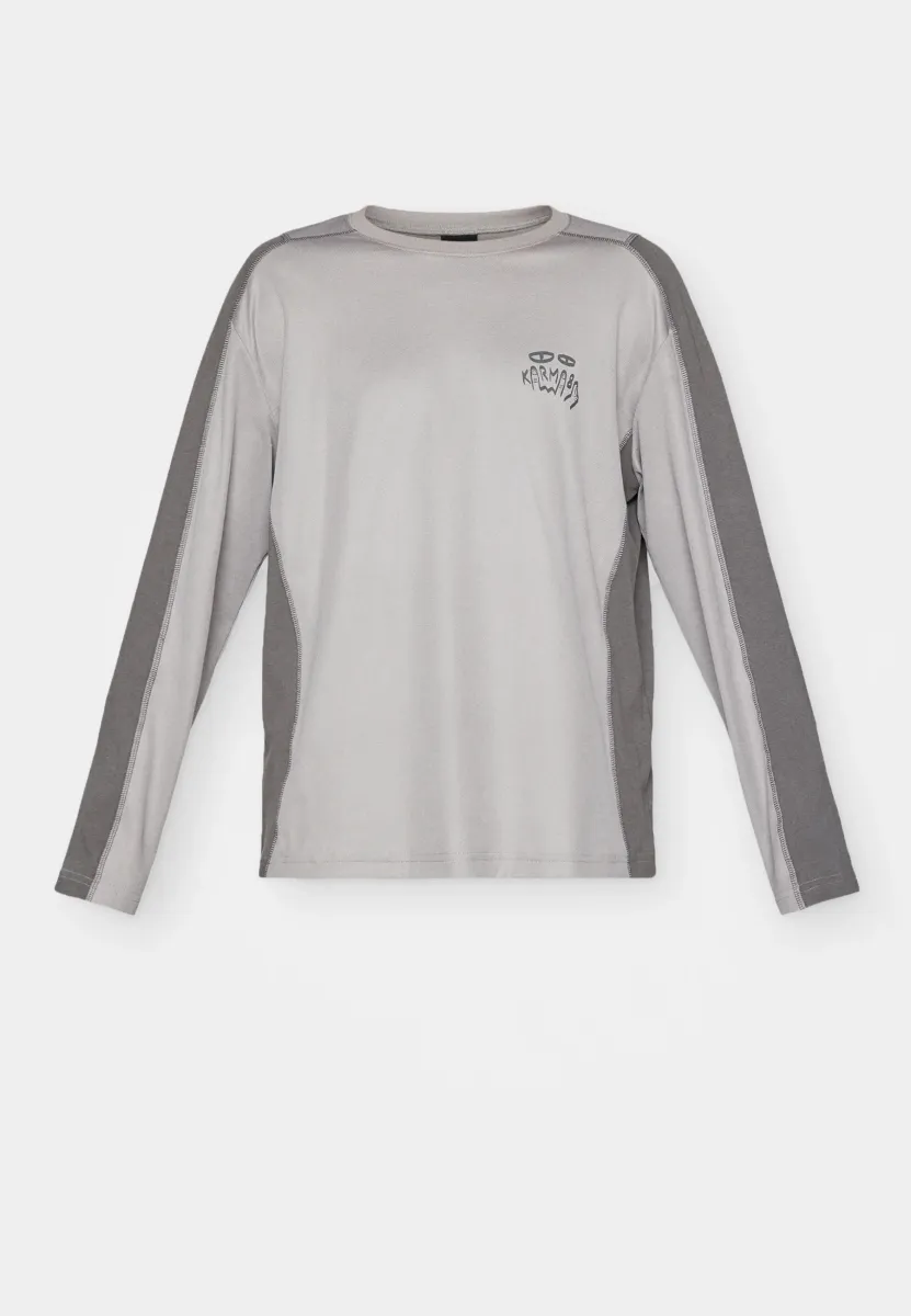 CUTOUT TRAINING TEE - Langarmshirt - grey