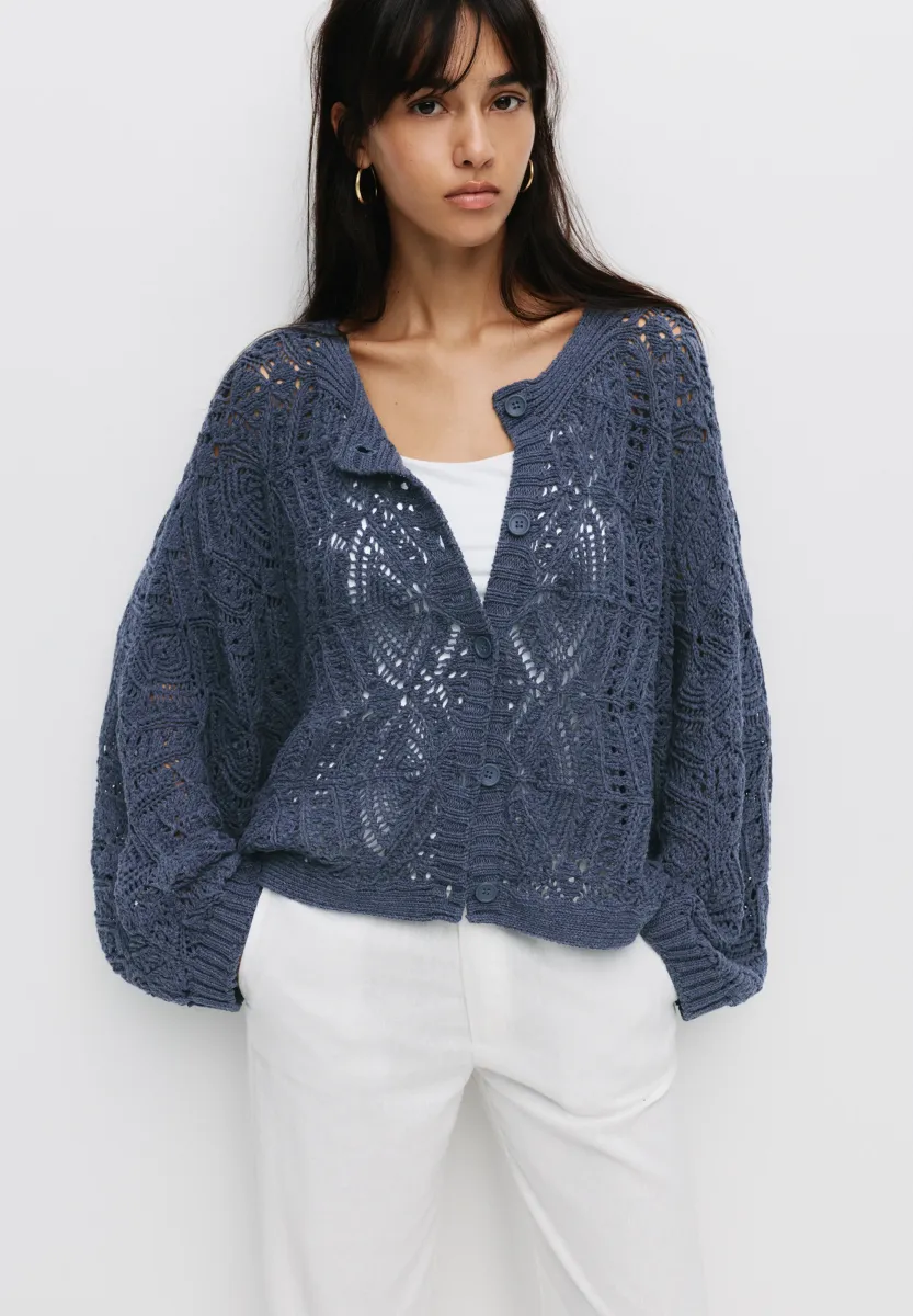 CUTWORK - Strickjacke - dark blue