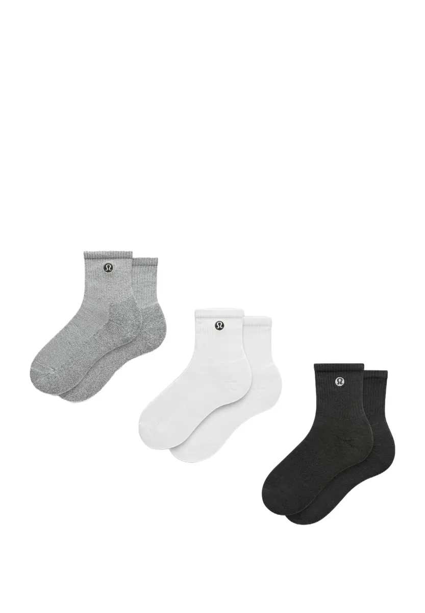 DAILY ESSENTIAL 3 PACK - Sportsocken - white heathered core light grey black