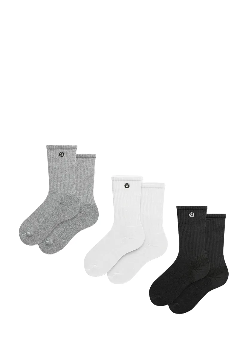 DAILY ESSENTIAL 3 PACK - Sportsocken - white heathered core light grey black