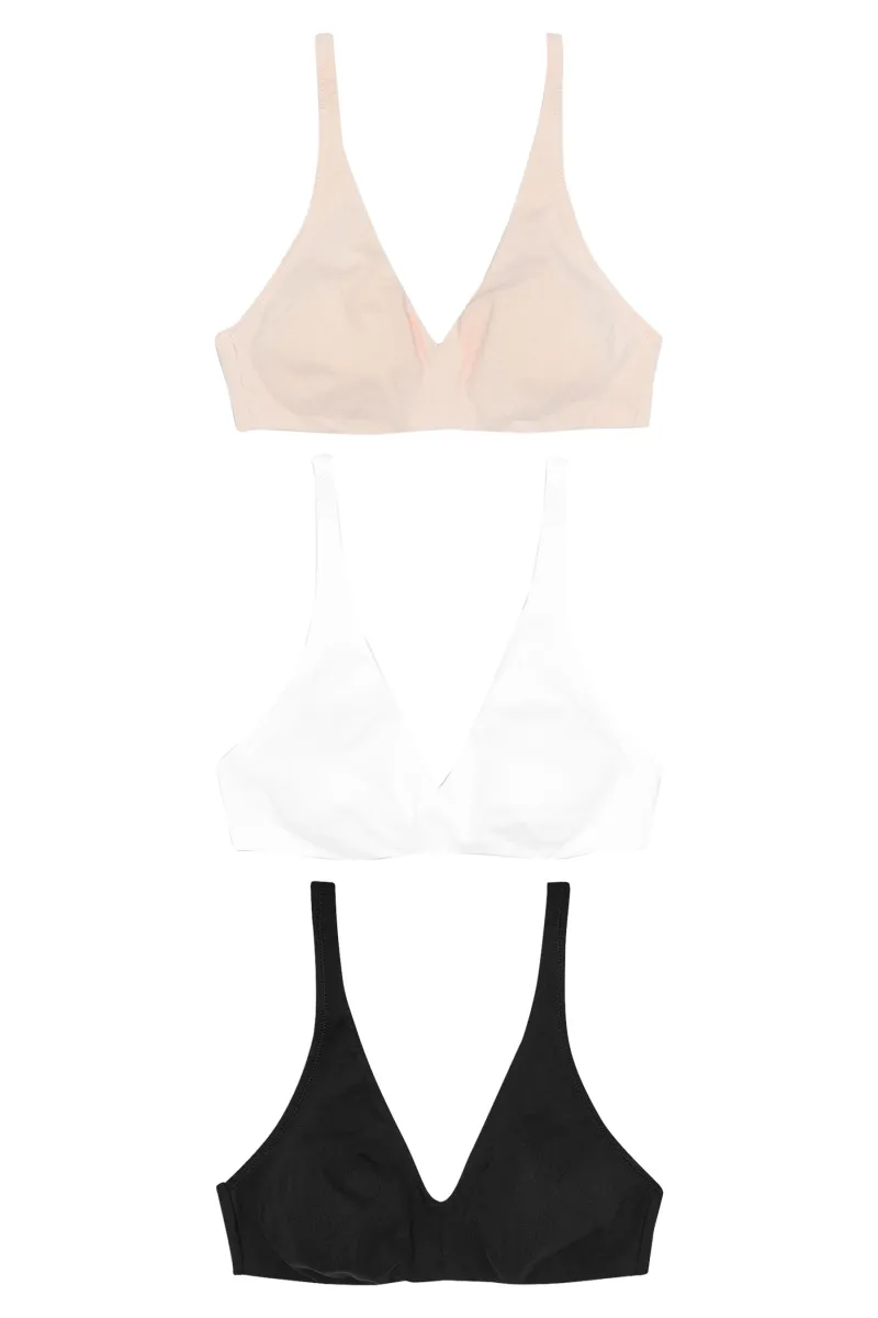 DAISY NON PAD THREE PACK - Triangel BH - black