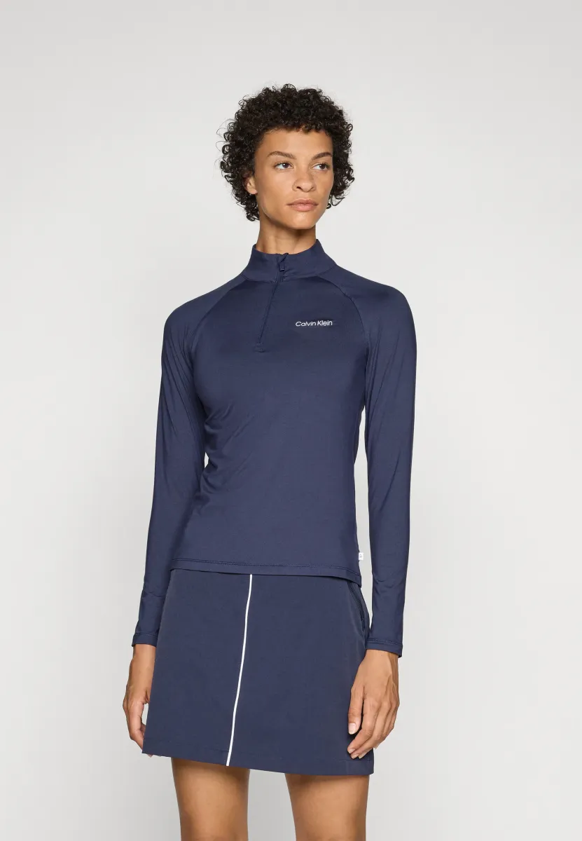 DAKOTA QUARTER ZIP TOP - Langarmshirt - navy