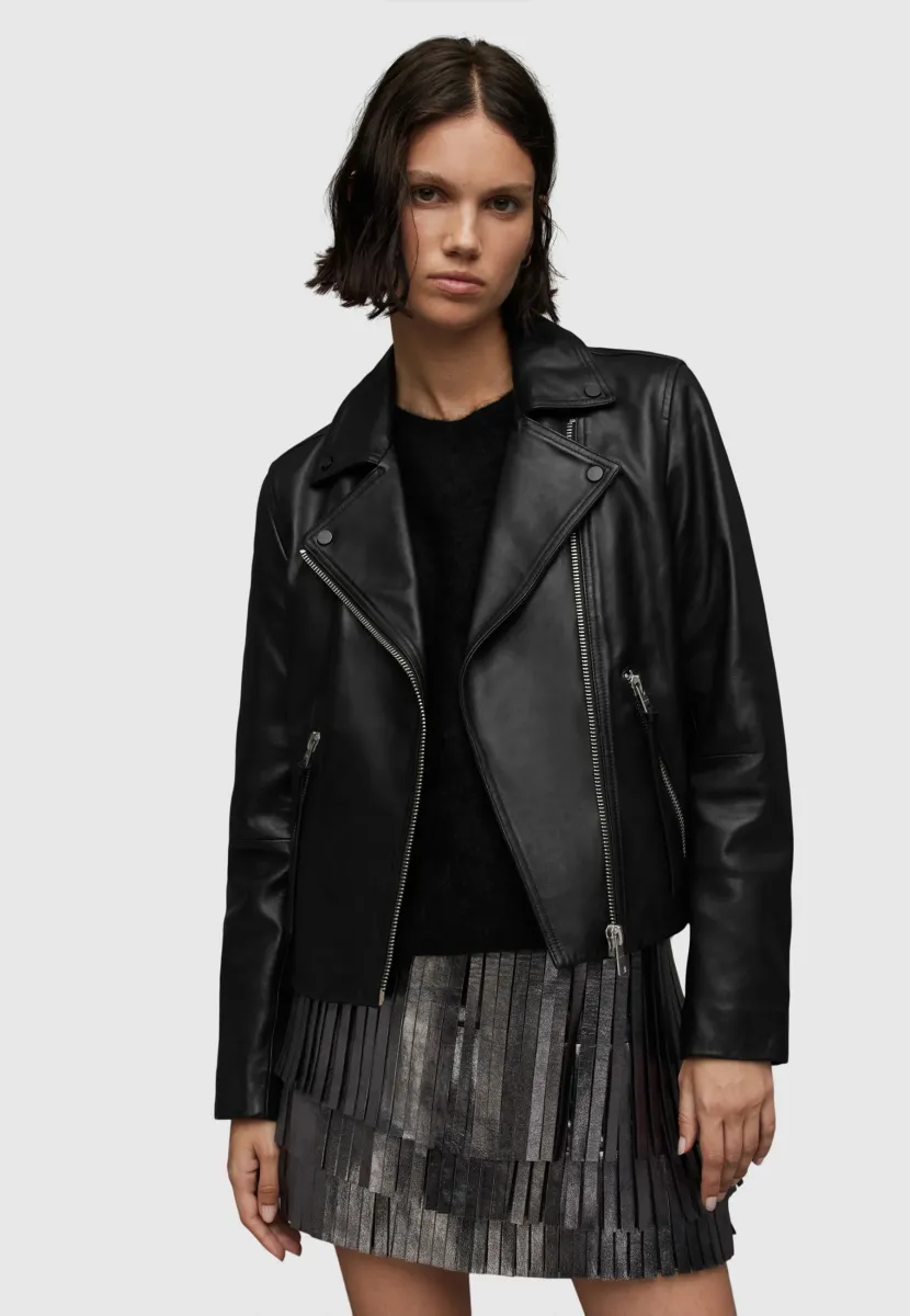 DALBY BIKER - Lederjacke - black