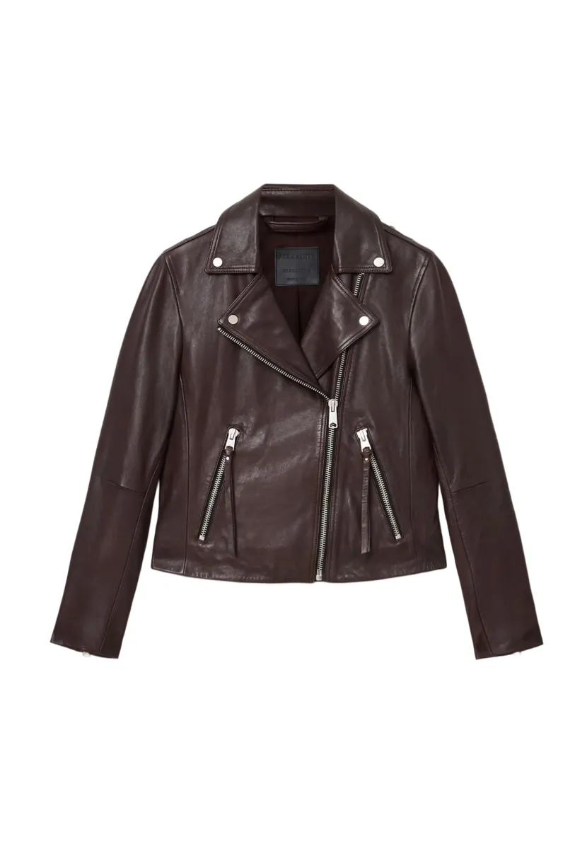 DALBY BIKER - Lederjacke - oxblood red