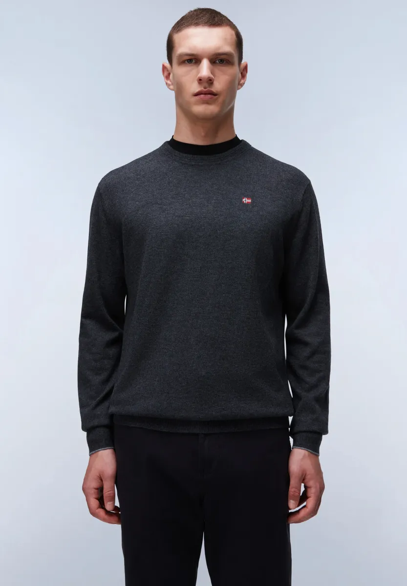 DAMAVAND - Strickpullover - dark grey melange