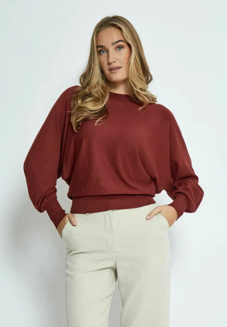 DANA BAT SLEEVE - Strickpullover - madder brown