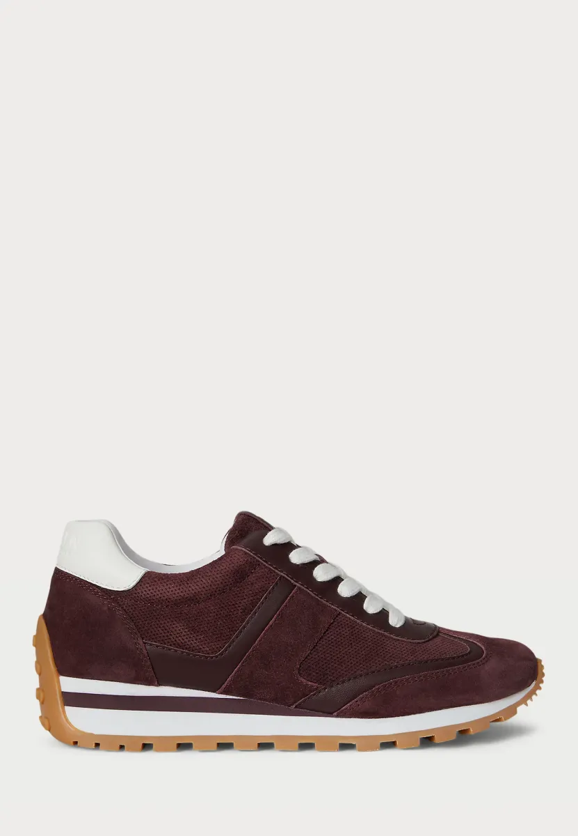 DANI PERFORATED SUEDE SNEAKER - Sneaker low - dark garnet/snow white