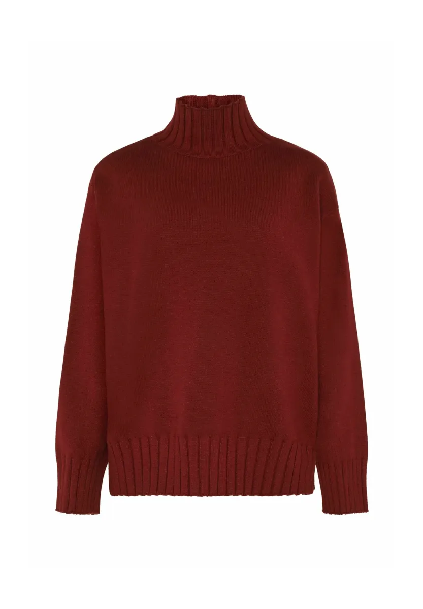 DARCYS TURTLENECK - Strickpullover - merlot
