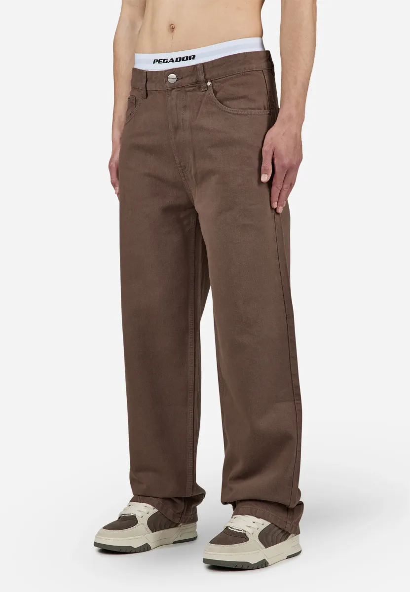 DAREL WIDE - Jeans Relaxed Fit - washed cozy brown