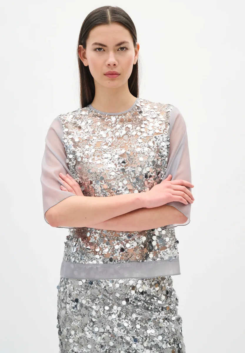 DAVINAIW - Bluse - silver