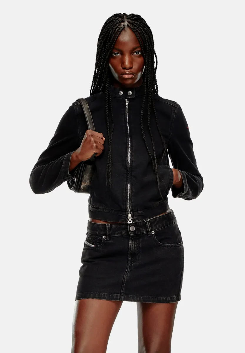 DE MORNIN - Jeansjacke - balck