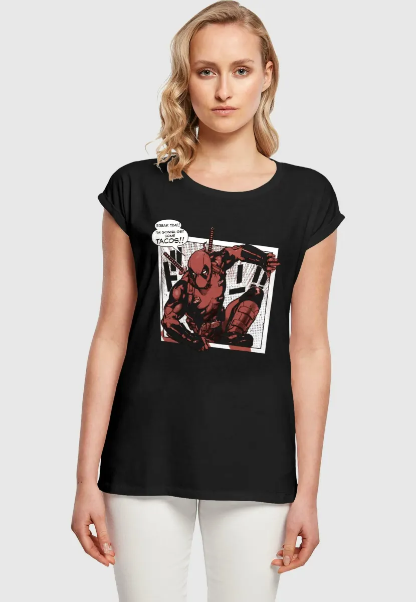 DEADPOOL TACOS BREAKTIME - T-Shirt print - black