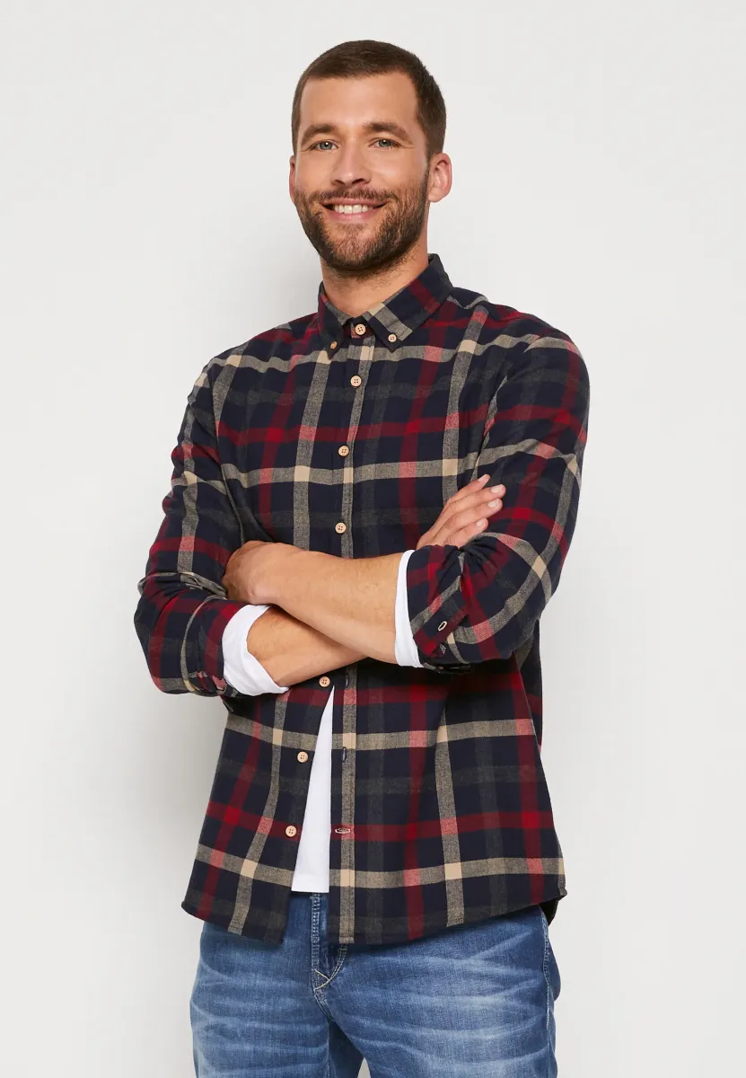 DEAN CHECK - Hemd - claret red