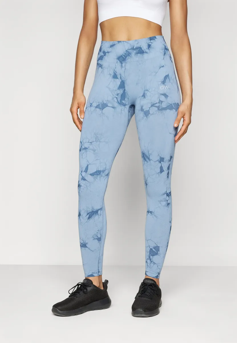 DEFINE SEAMLESS TIE DYE - Tights - urban blue