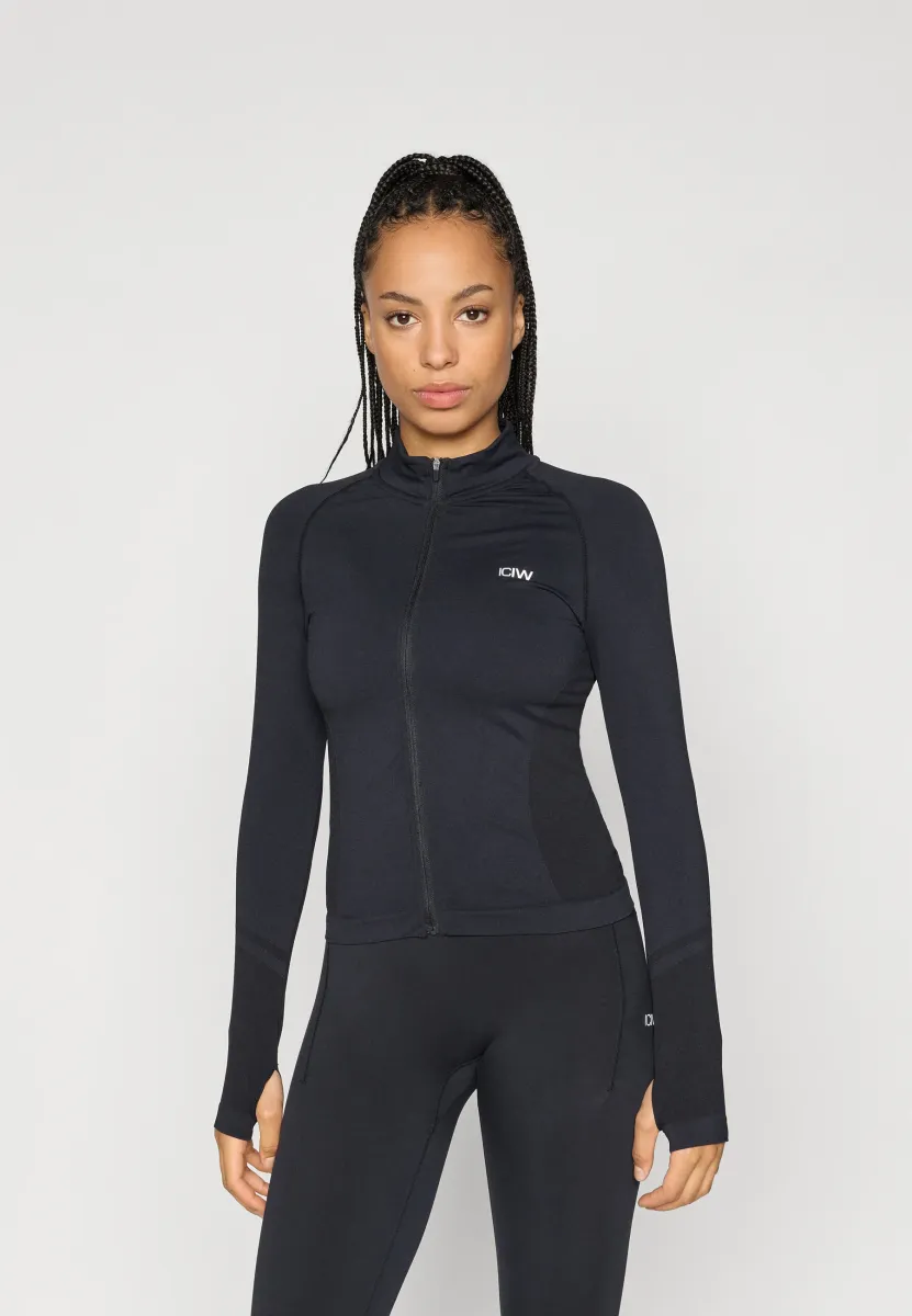 DEFINE SEAMLESS ZIP LONG SLEEVE  - Trainingsjacke - black