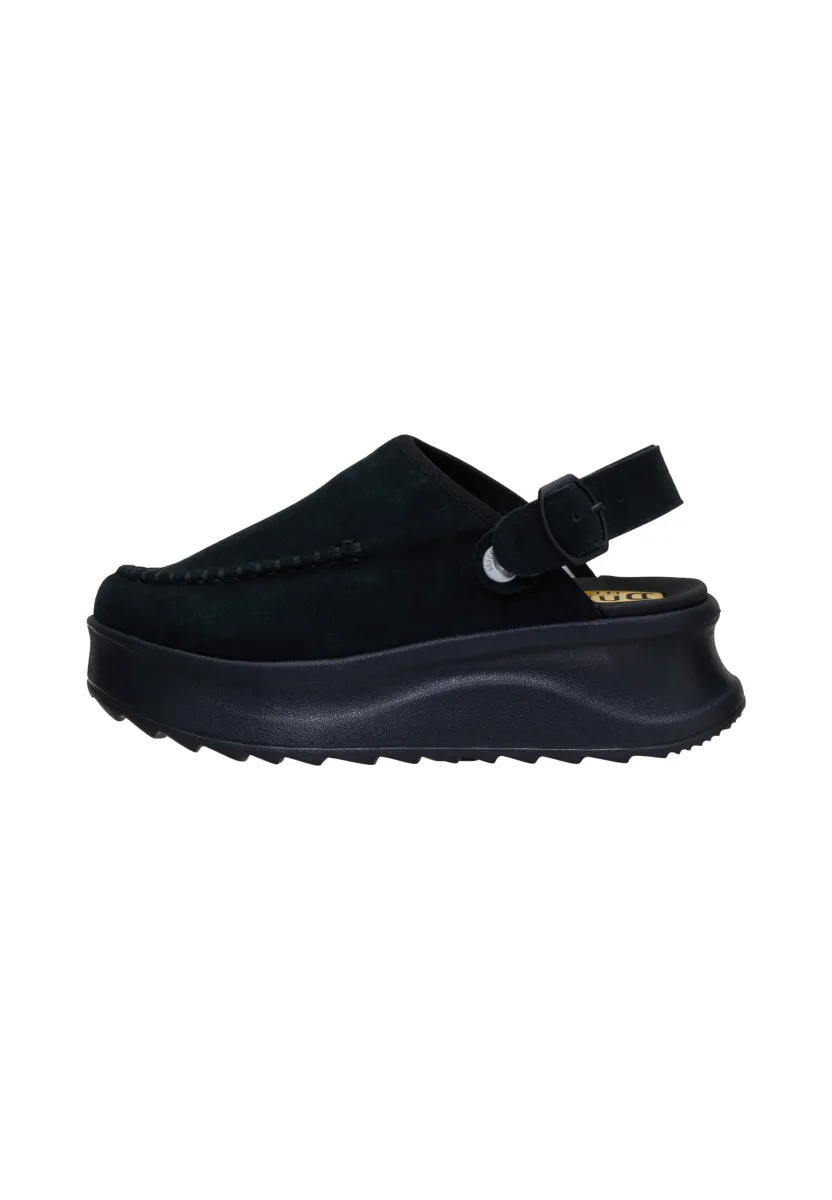 DELRAY CLOG SUEDE - CLOGS - Keilsandalette - black black