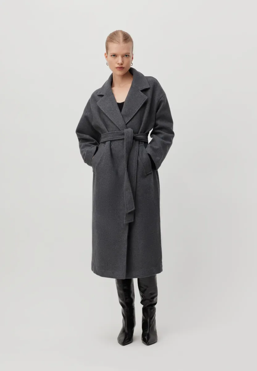 DENA  - Klassischer Mantel - graumeliert