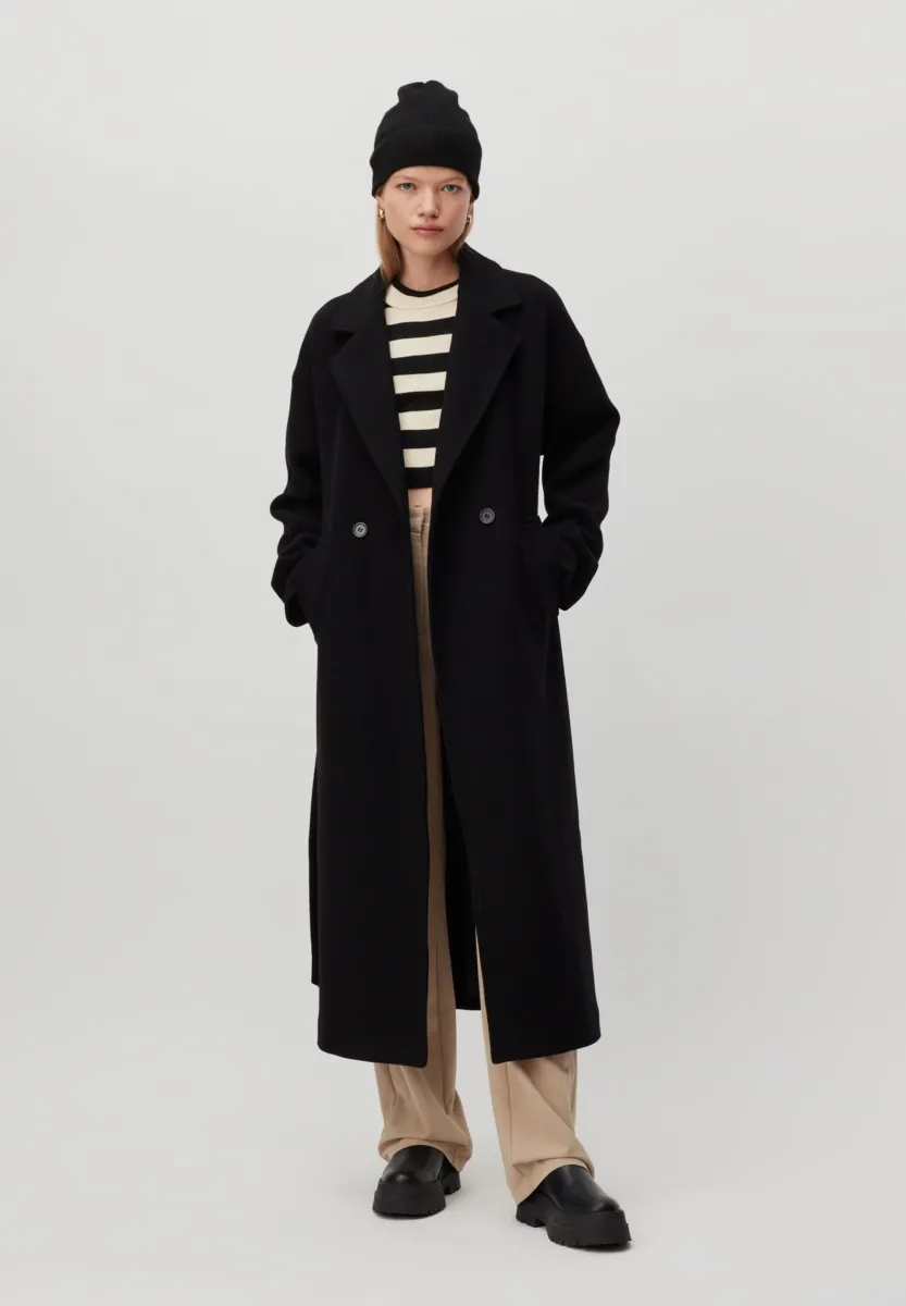 DENA  - Klassischer Mantel - schwarz