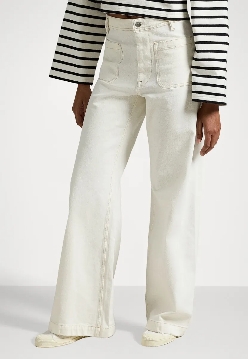 DENIM WIDE LEG SAILOR TROUSER - Jeans Relaxed Fit - luizia wash