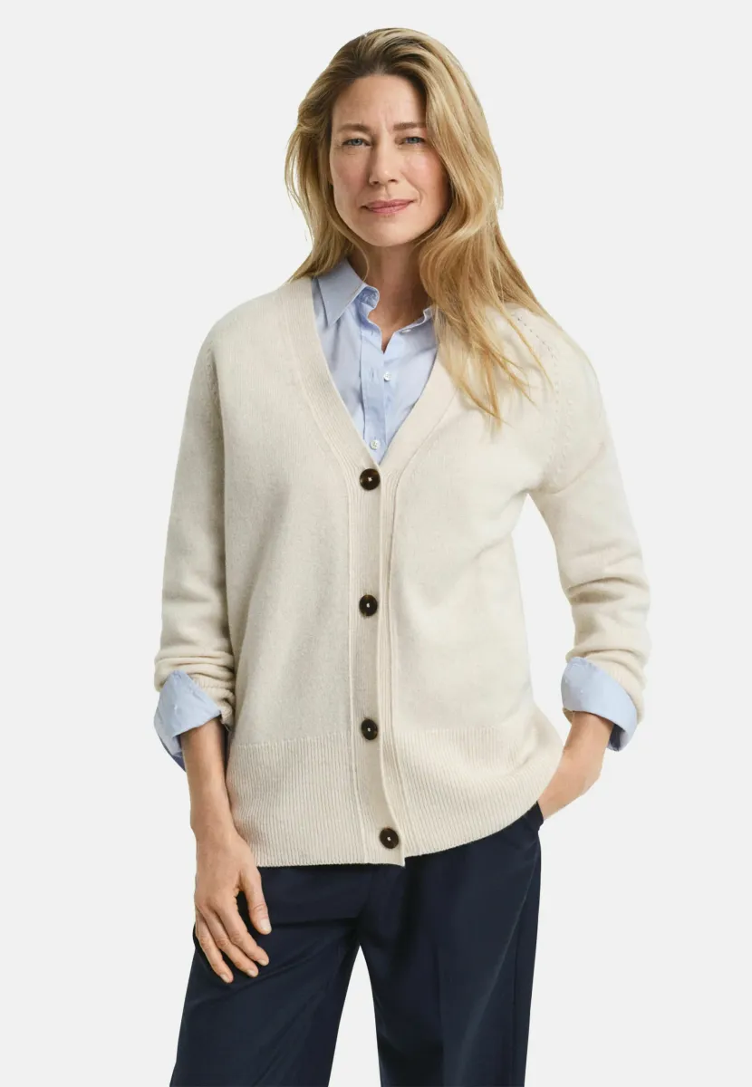 DETAIL - Strickjacke - taupe beige