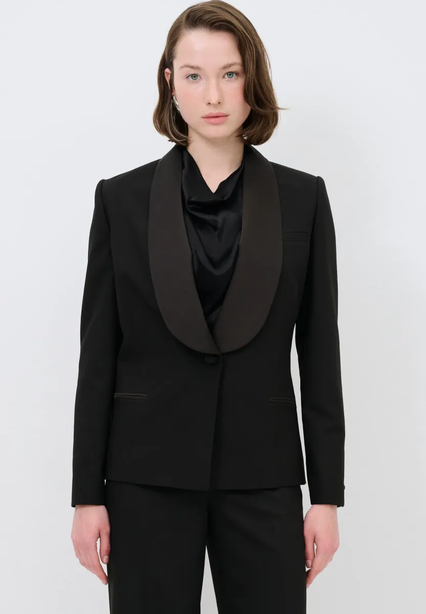 DETAILED - Blazer - black