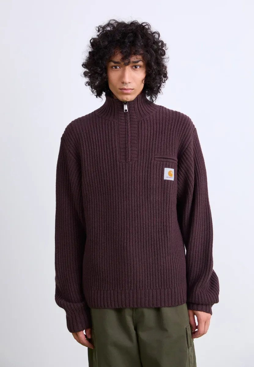 DETROIT HALF ZIP - Strickpullover - palisander