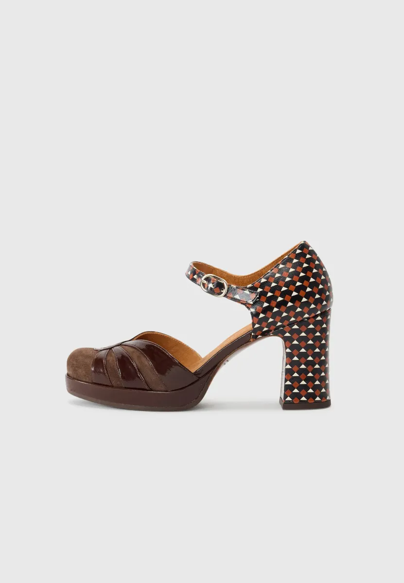 DEVI - Pumps - sucre choco/timbal terra