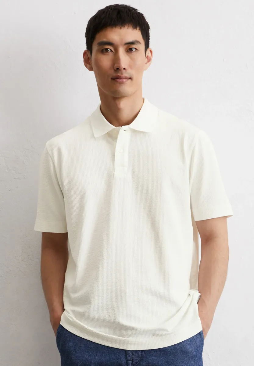 DFC SEERSUCKER REGULAR - Poloshirt - egg white