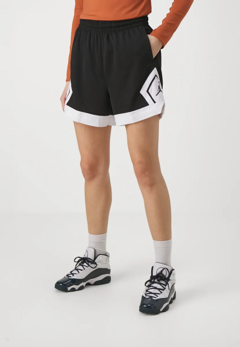 DIAMOND - Kurze Sporthose - black/white