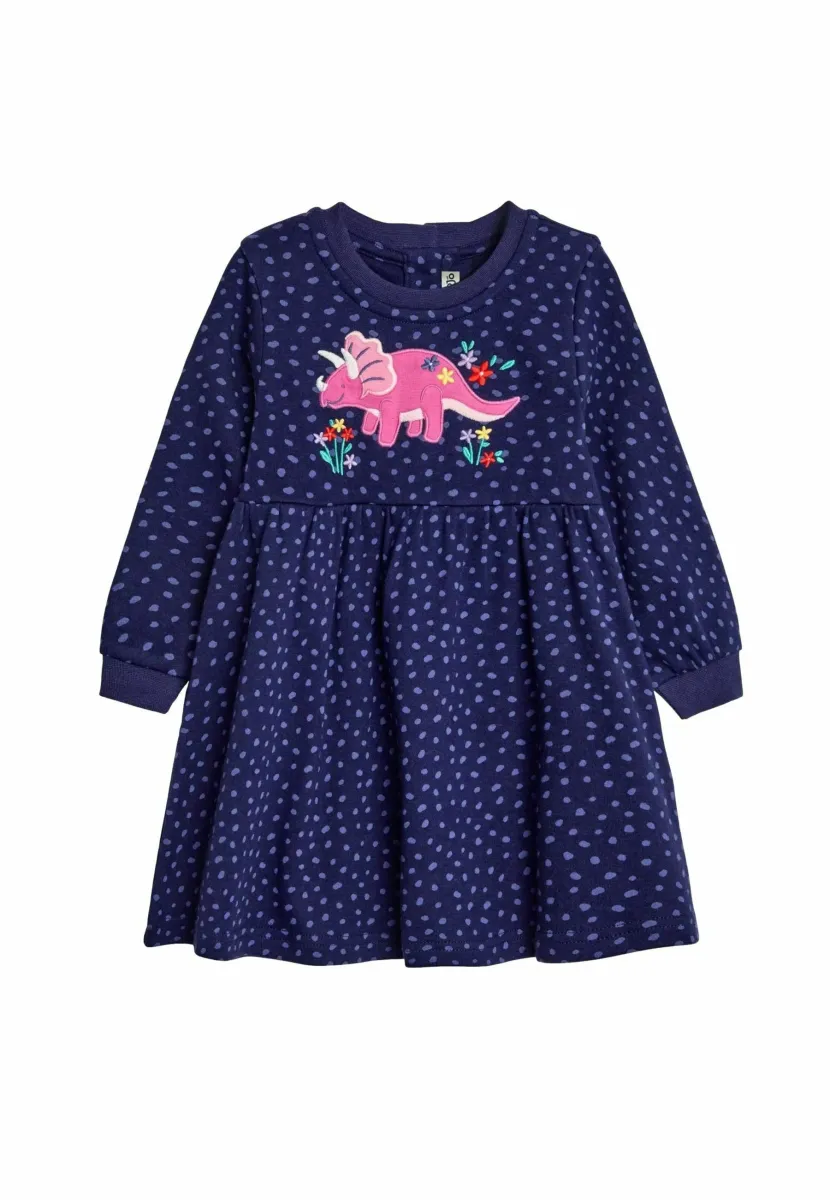 DINO APPLIQUE REGULAR FIT - Freizeitkleid - navy
