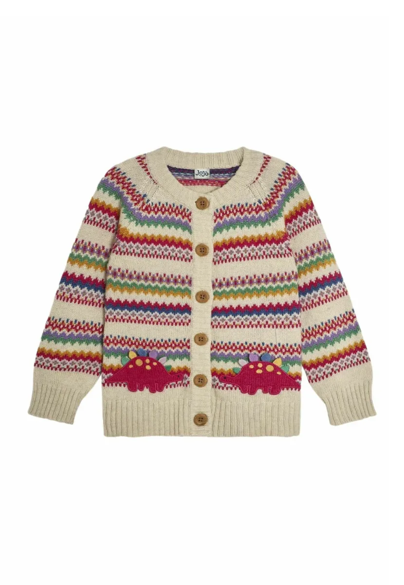 DINOSAUR FAIR ISLE - REGULAR FIT - Strickjacke - cream
