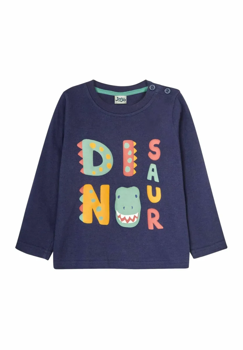 DINOSAUR TEXT PRINTED - REGULAR FIT - Langarmshirt - navy