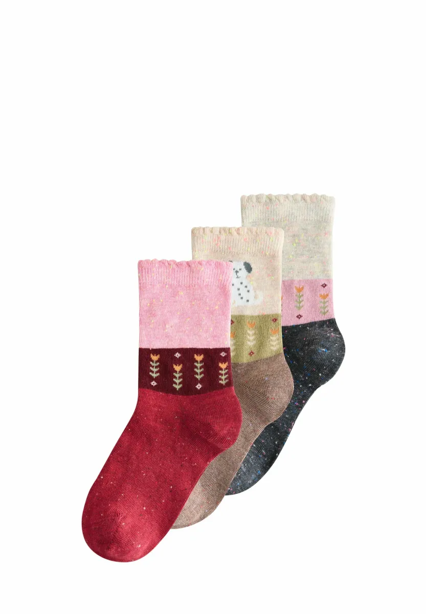 DOG CHARACTER PRINT ANKLE 3 PACK - Socken - multi