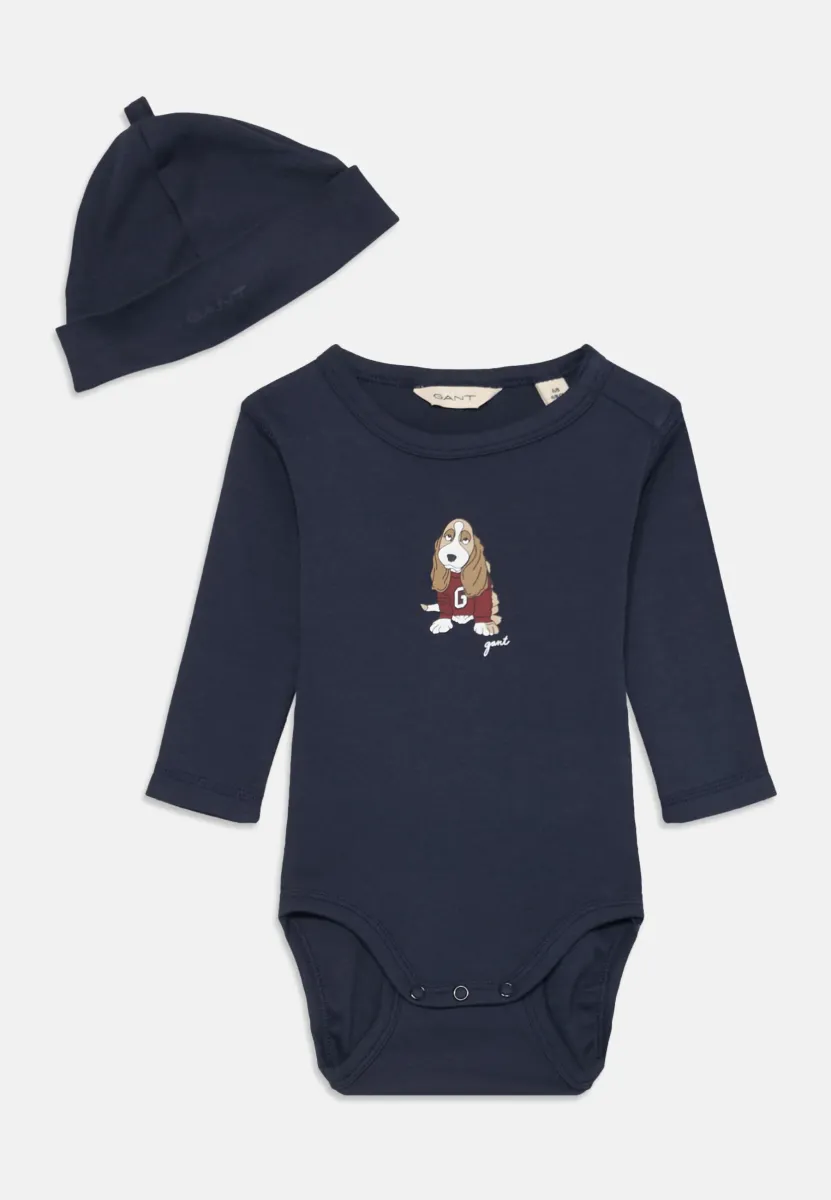 DOG PRINT BODY BEANIE SET UNISEX - Body - evening blue