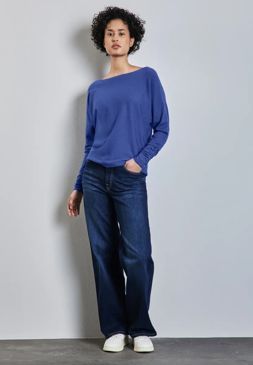DOLMAN  - Strickpullover - blau