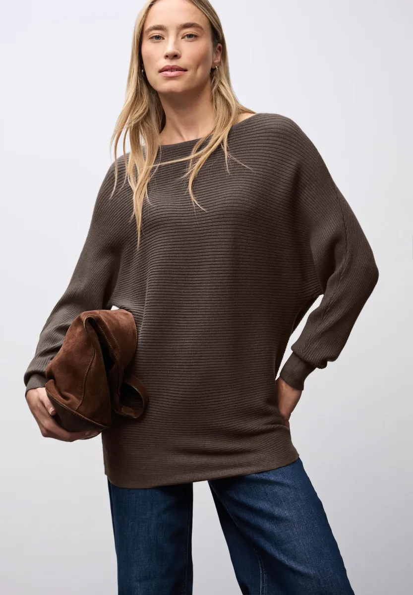 DOLMAN - Strickpullover - braun