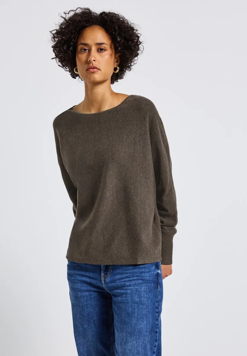DOLMAN - Strickpullover - braun