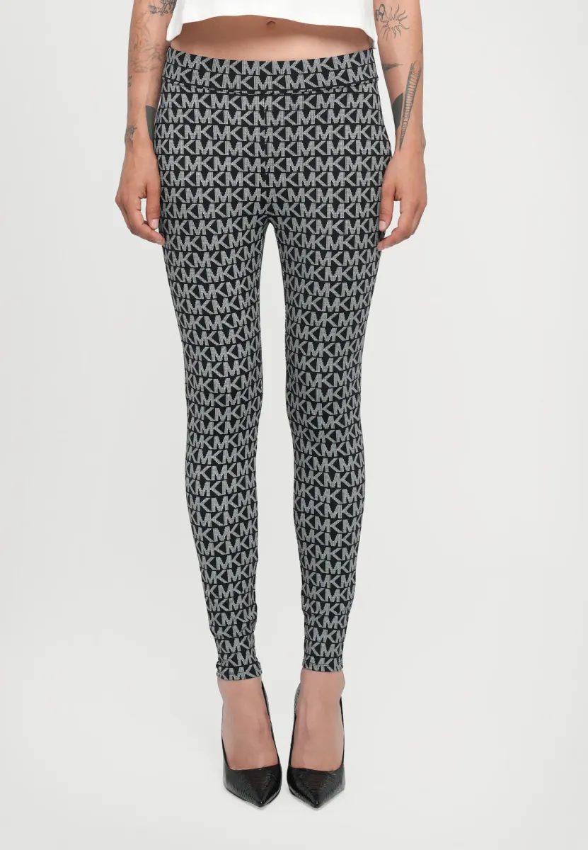 DOT LOGO PRINT - Leggings - Hosen - black/white