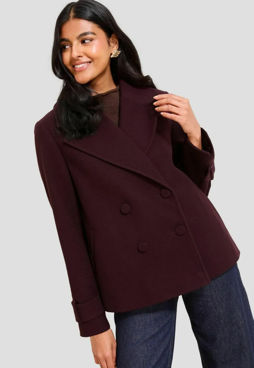 DOUBLE BREASTED - Übergangsjacke - burgundy red