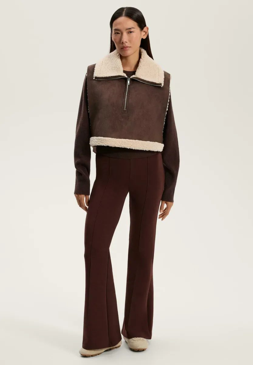 DOUBLE-FACE - Weste - dark brown