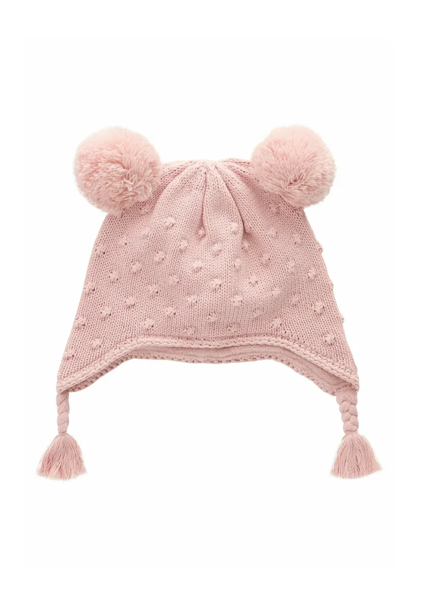 DOUBLE POM TRAPPER - Mütze - pink