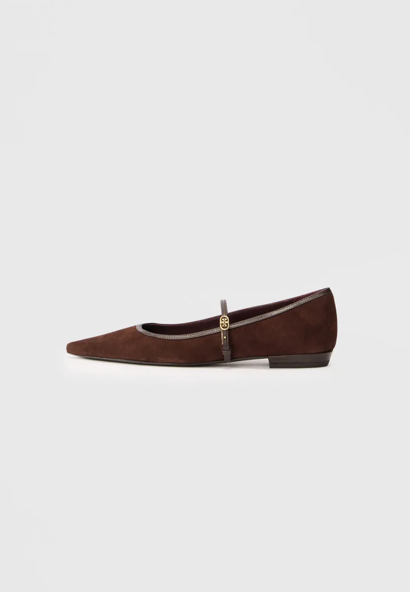 DOUBLE T - Klassischer Ballerina - dark cocoa