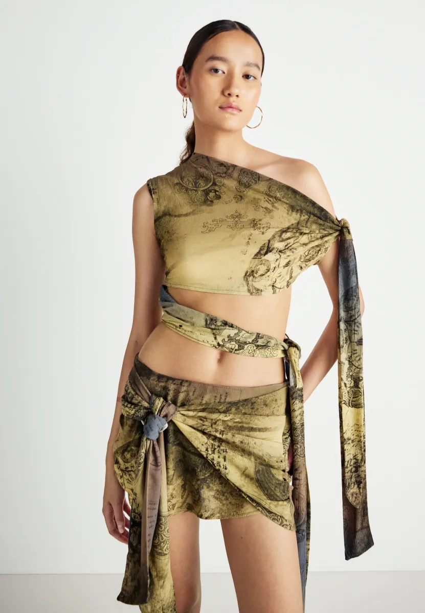 DRAPED TIE SCARF - Top - multi