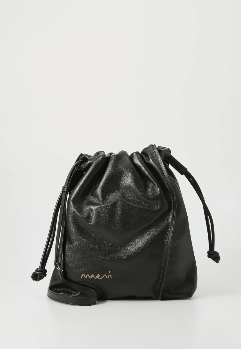 DRAWSTRING MEDIUM UNISEX - Umhängetasche - black