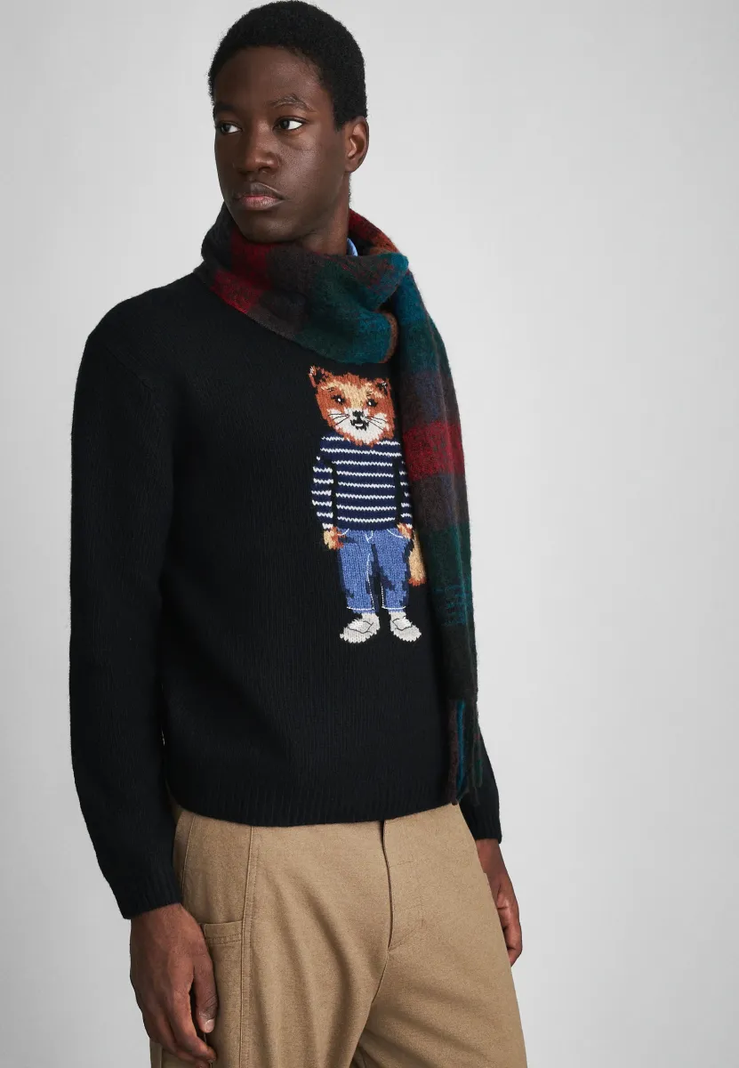 DRESSED FOX JUMPER - Strickpullover - black