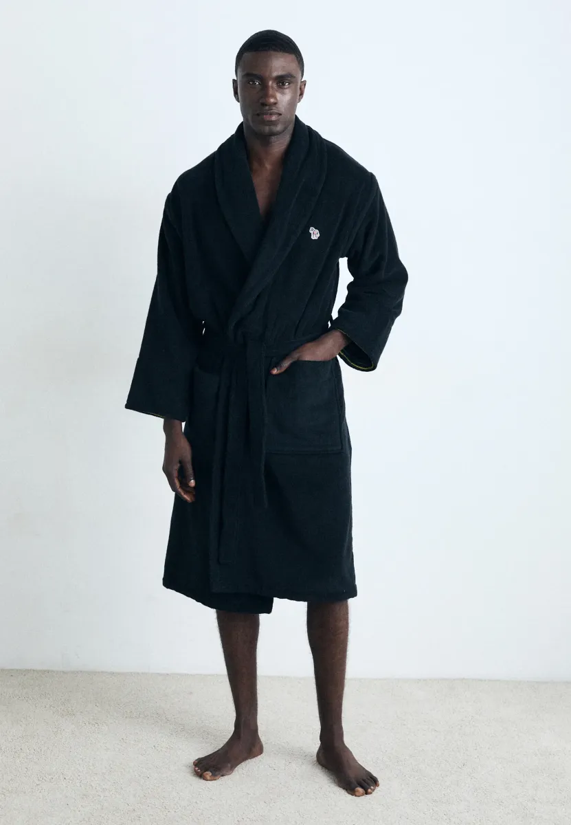 DRESSING GOWN ZEBRA - Bademantel - black