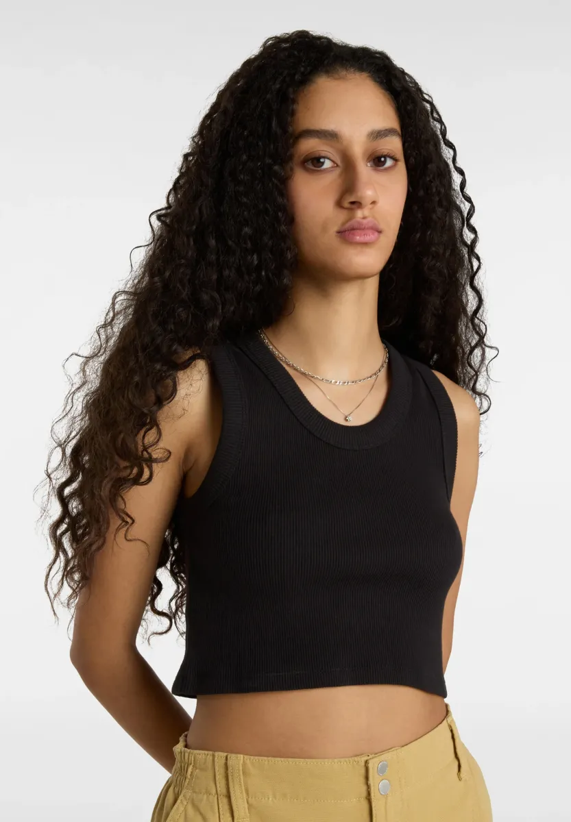 DREW RIB TANK - Top - black